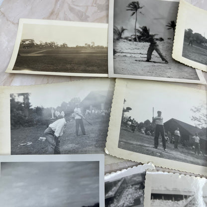 Large lot of 19 Early Original Photographs of People Playing Baseball TJ9