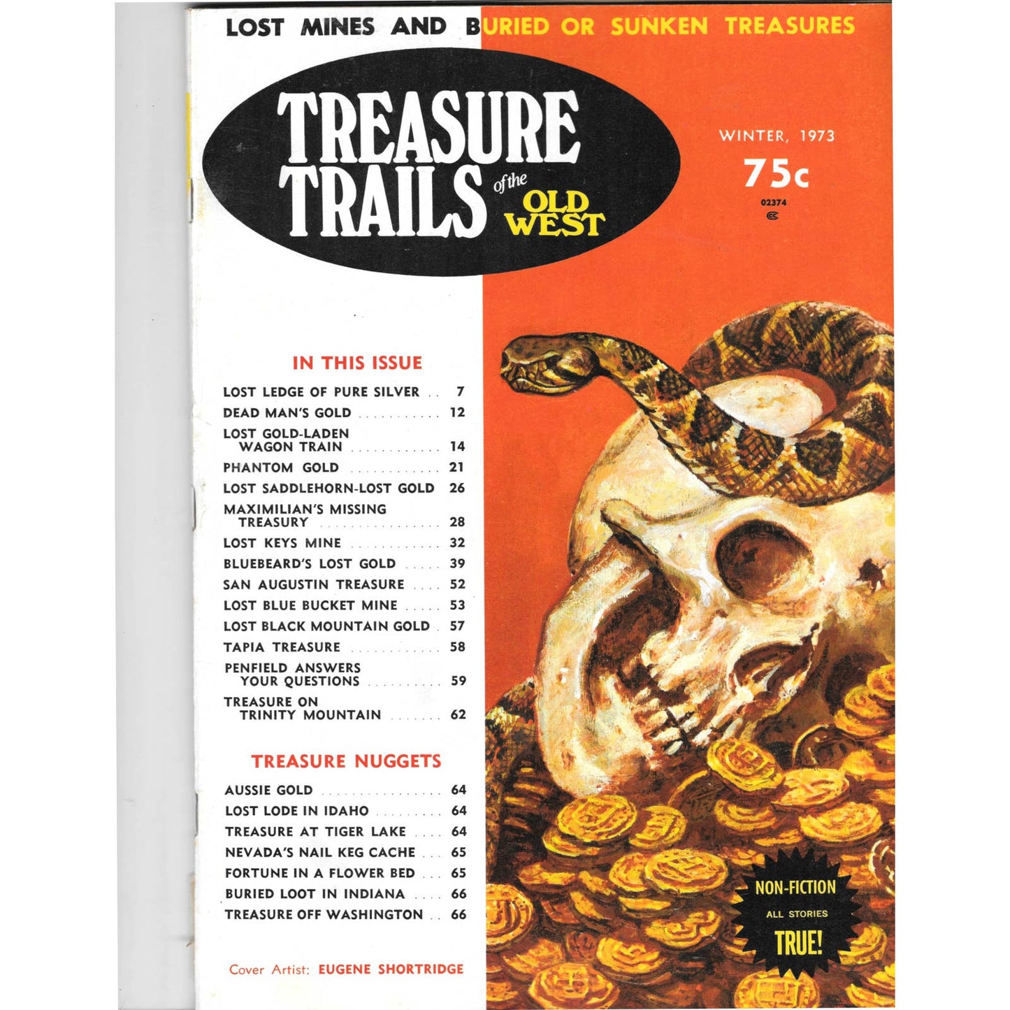 Treasure Trails of The Old West Magazine - Lost Mines Sunken Gold Winter 1973 M6