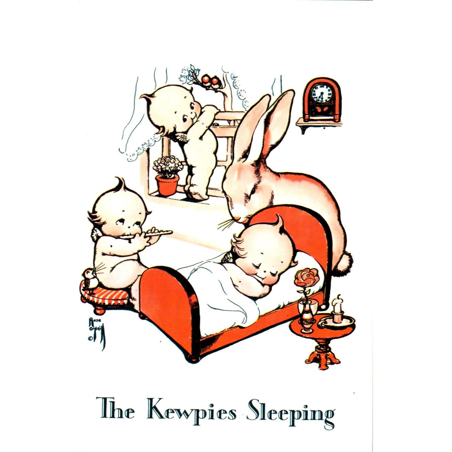 The Kewpies Sleeping 1972 Original Postcard PB7