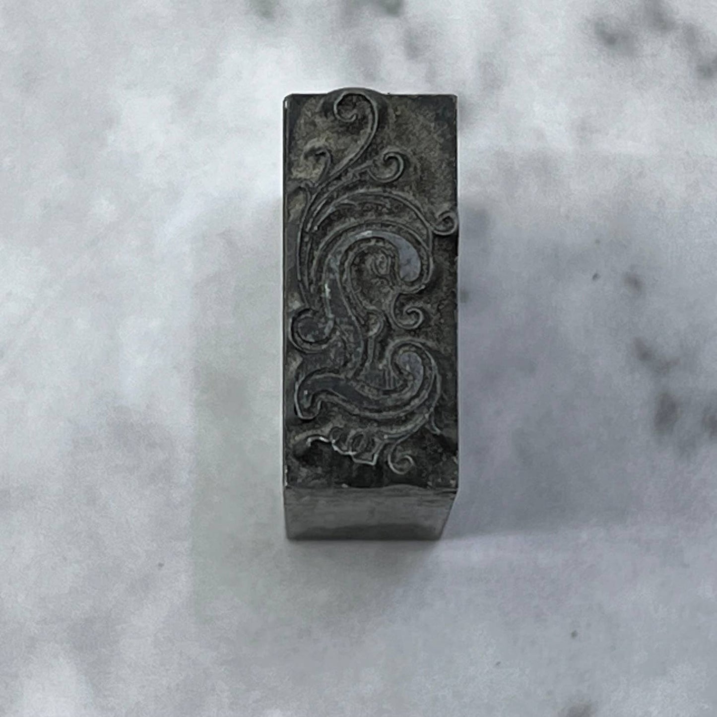 Vintage Printing Letterpress Printers Block Plate Fancy “L” Monogram SE830