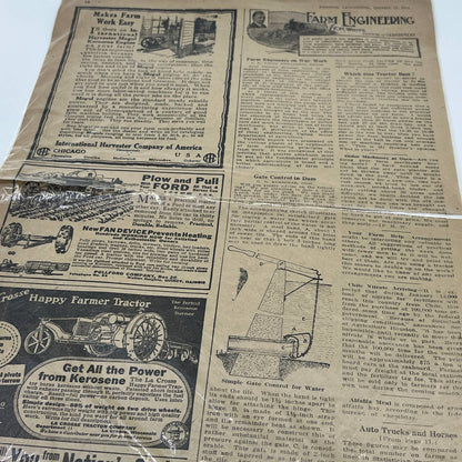 1918 Farm Engineering F.M White Farming Q&A Article American Agriculturalist AB7