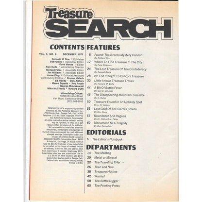 Treasure Search Magazine - Treasure Hunting Metal Detecting Dec 1977 M3