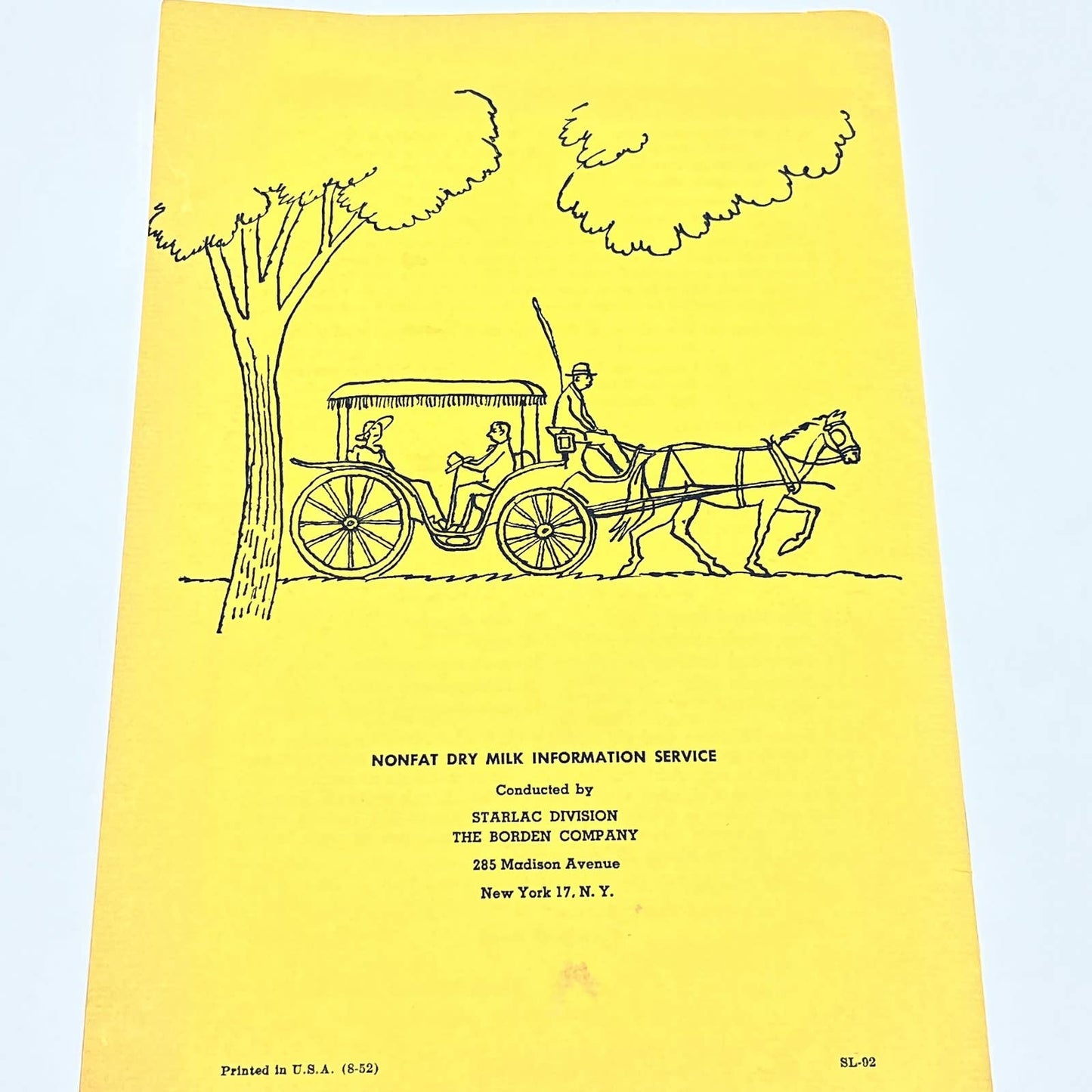 1952 Southern Recipes Featuring Starlac Cookbook Greensboro NC AB8