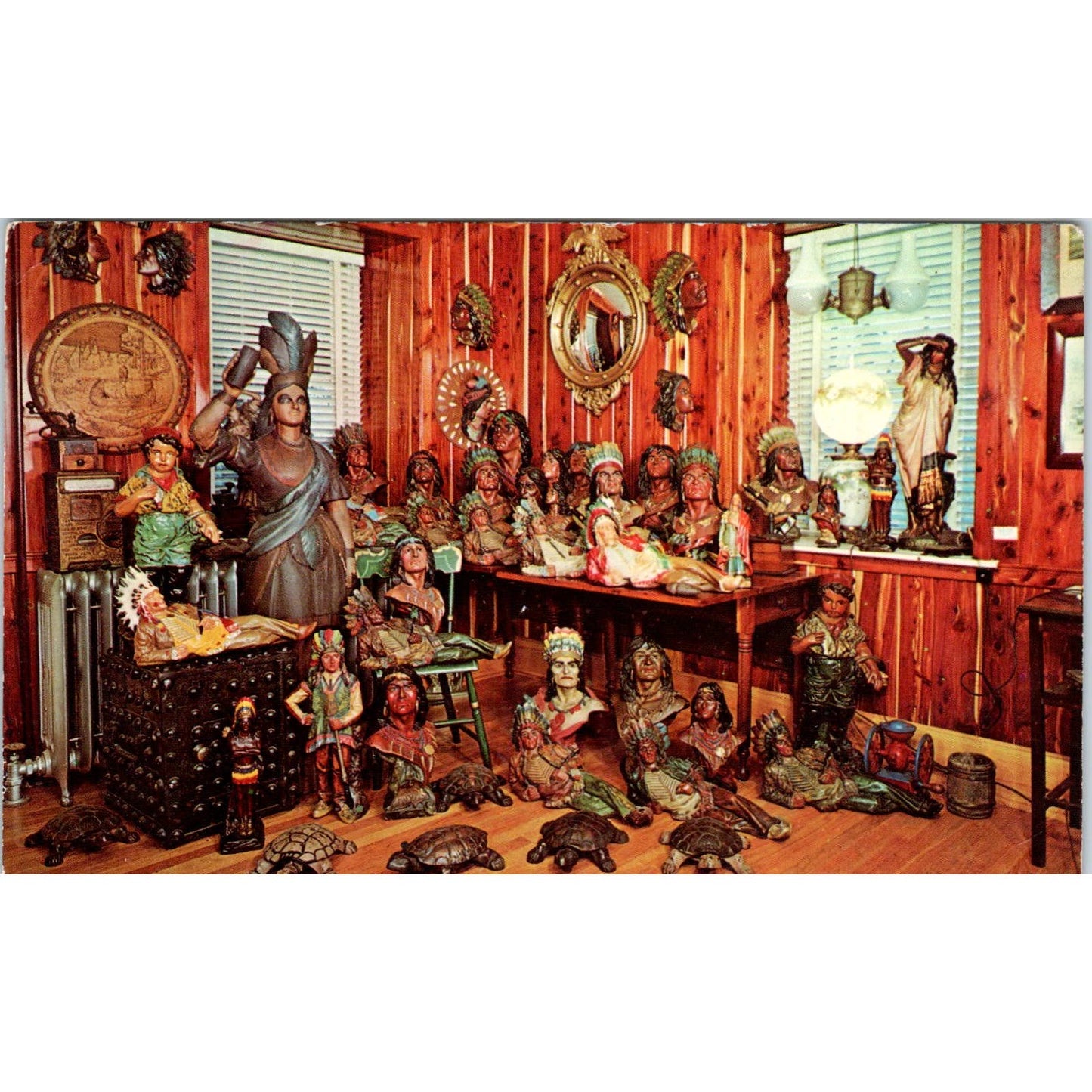 Vintage Postcard The Ponderosa Museum Indian Collection Quarryville PA TD9-P1