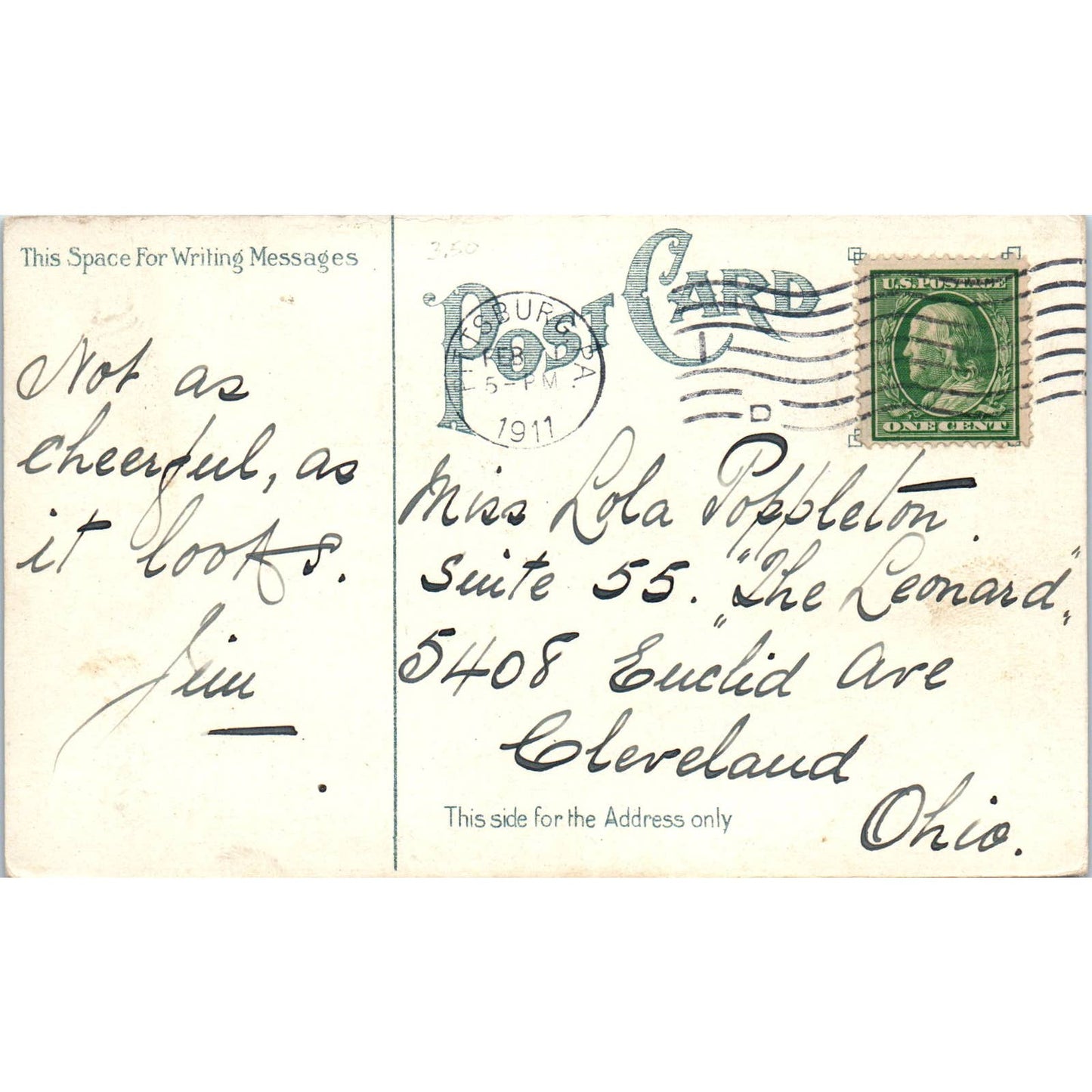 1910 Postcard Central YMCA Building 7th St & Penn Ave Pittsburgh PA TD9-P1