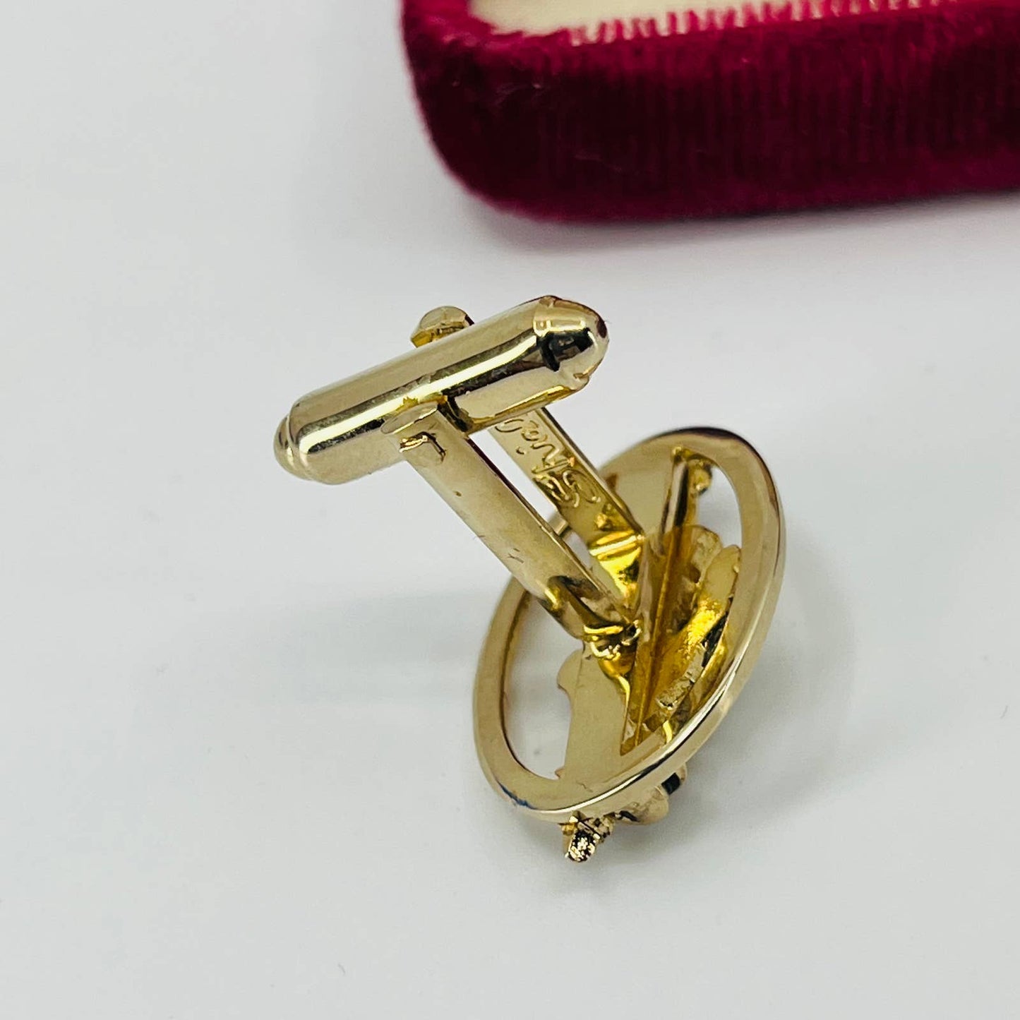 Vintage Beefeater Gin Gold Tone Figural Cufflinks & Tie Clip Set in Box SB3
