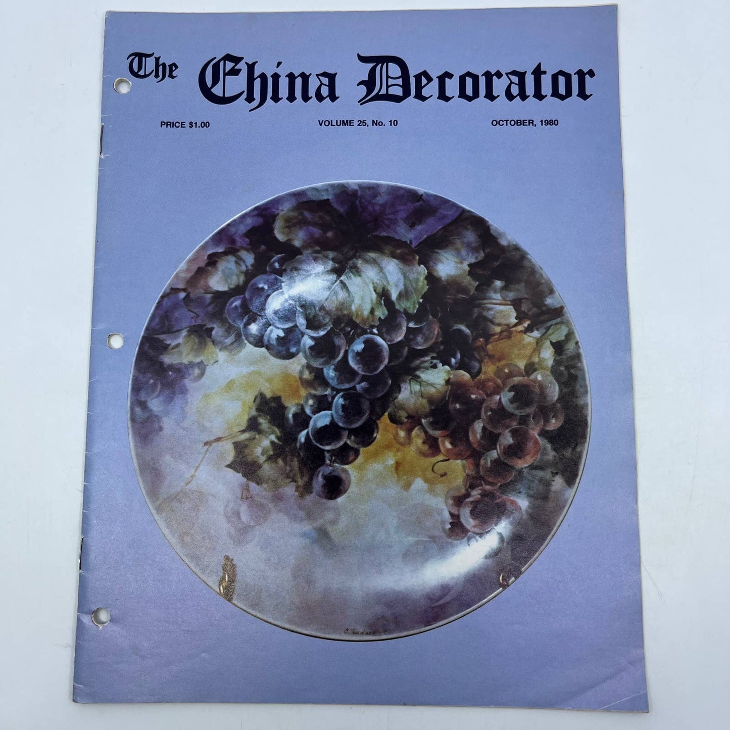 1980 Oct - The China Decorator Magazine - Grapes, C. Hudack TH8