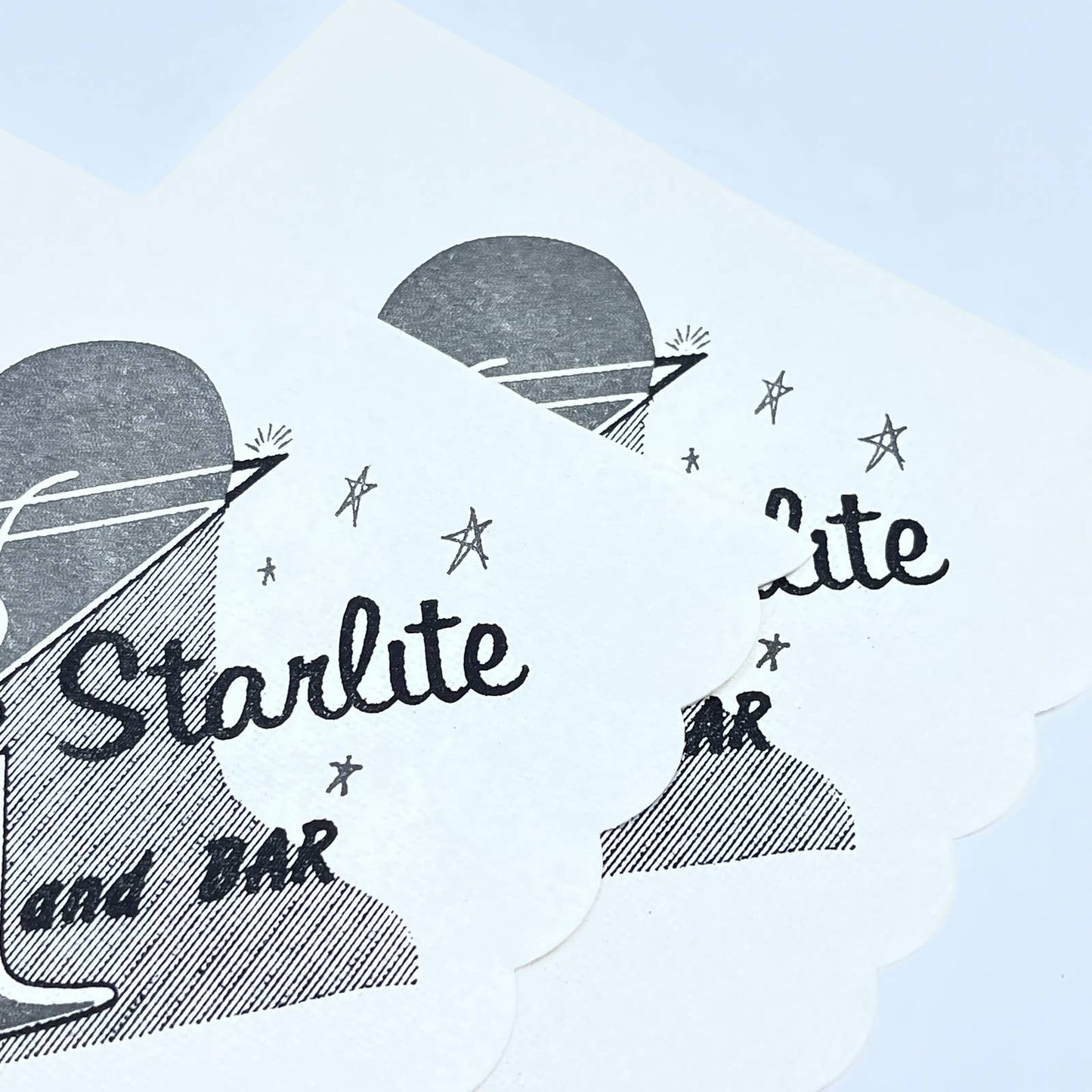 1950s Set of 2 1950s Roseville Starlite Lounge and Bar MN Cocktail Napkins SE1