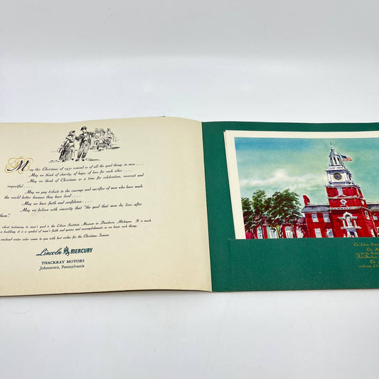 1951 Lincoln Mercury   Christmas Promo Prints Thackeray Motors Johnstown PA TE2