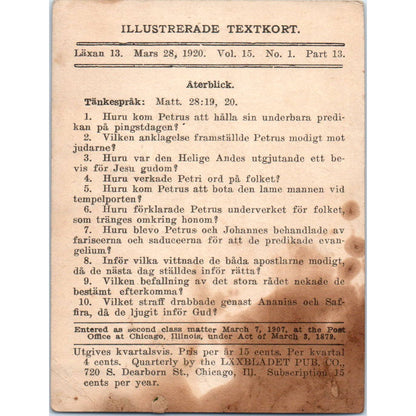 1920 Christian GERMAN Lesson Picture Card Jesus is Our Nearest Friend SE5