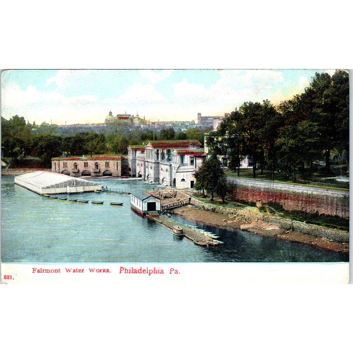 Antique Postcard Fairmount Water Works Philadelphia PA TD9-P1