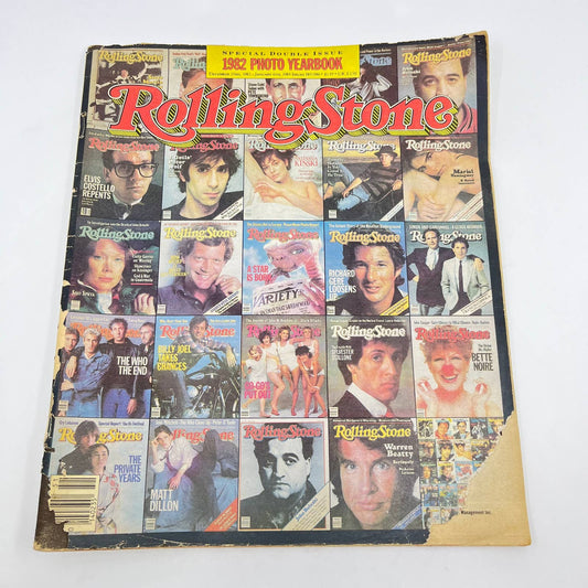 VTG Rolling Stone Magazine Dec 23 1982-January 6 1983 - Photo Yearbook 1982 TF6