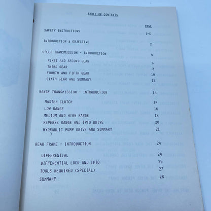 International Harvester Service Training Manual 5088 5288 5488 Tractors TF8-2