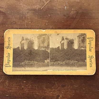 Hessian Monument Frankfort Germany Antique Stereoview Card H2-5