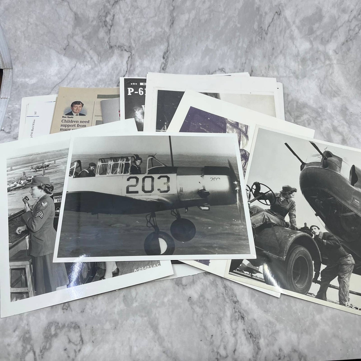 Huge Lot of US Air Force Warplane Aviation Ephemera Dating to WWII TD8