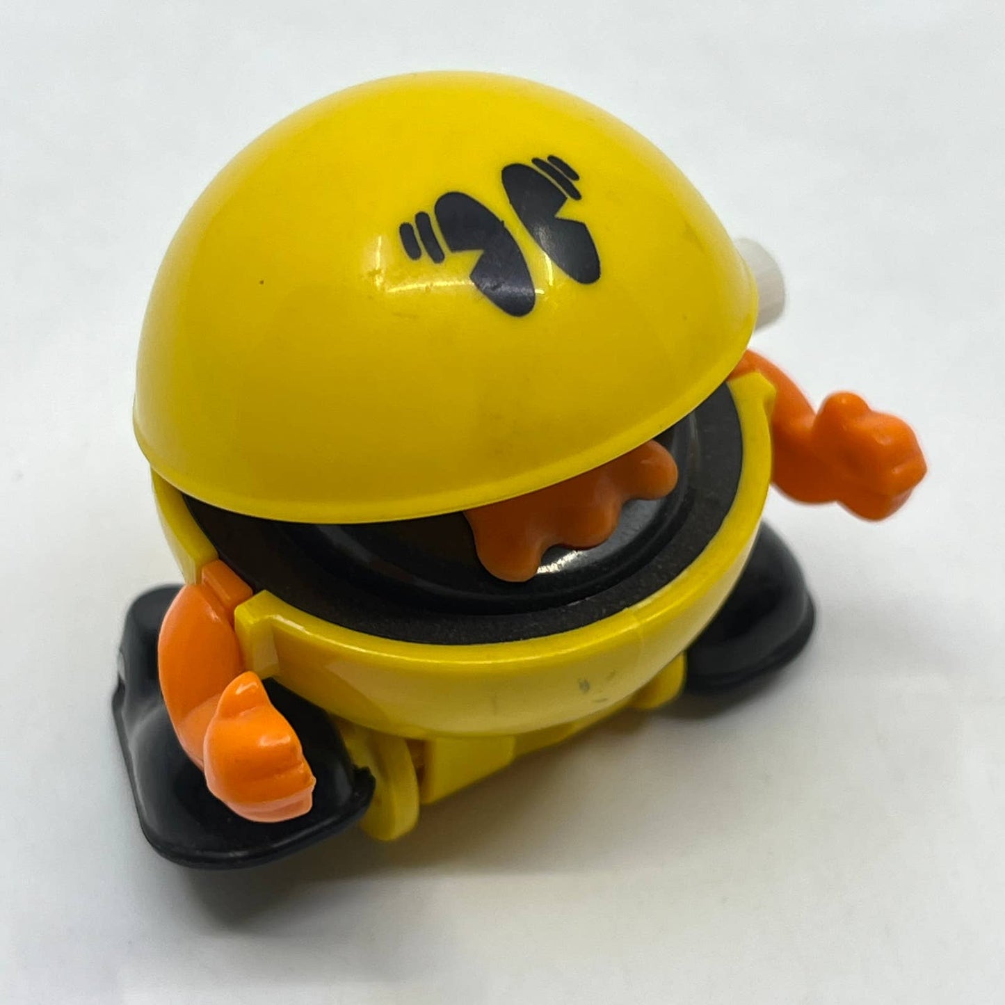 1982 Tomy White Knob Windup Pac-Man PacMan Walking WORKS TH7