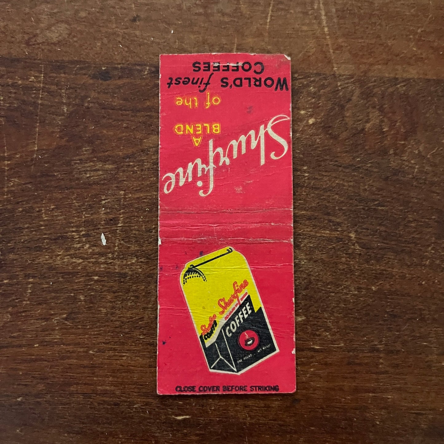 Shurfine World's Finest Coffees Advertising Matchbook Cover MM11-5