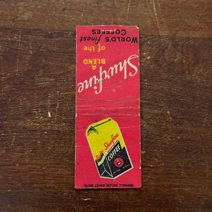 Shurfine World's Finest Coffees Advertising Matchbook Cover MM11-5