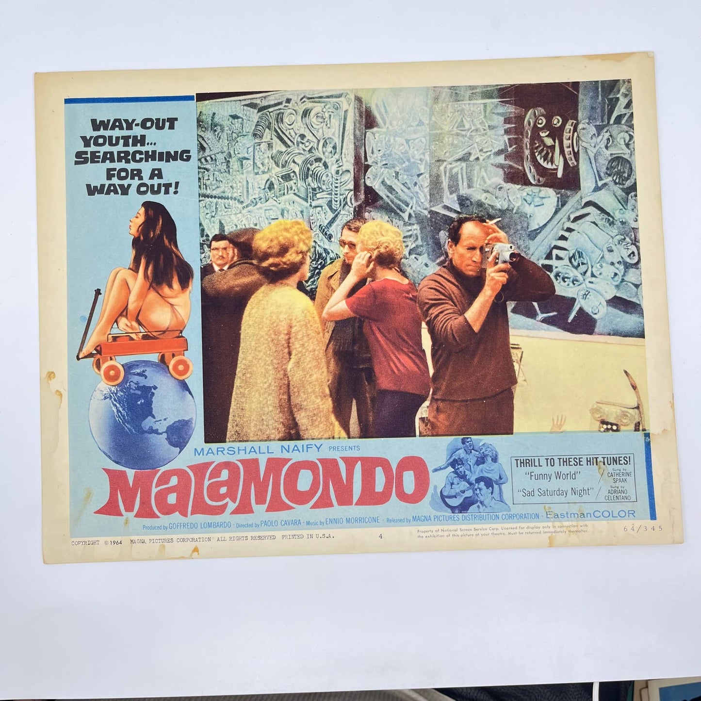 1964 MALAMONDO Movie Lobby Card #4 Marshall Naify 11x14” FL3