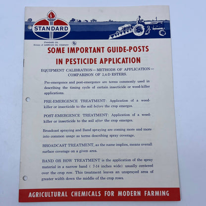 1961 Standard Oil Farm Pesticide Application Reference Booklet TH8