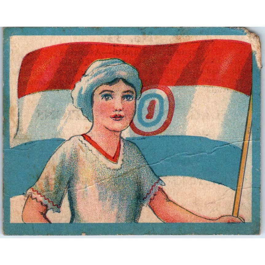 1933 Paraguay Flag of Nations Gum Card #33 Baltimore Chewing Gum Co SE4