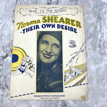 Norma Shearer Blue is the Night Their Own Desire 1930 Sheet Music TK2-SM2