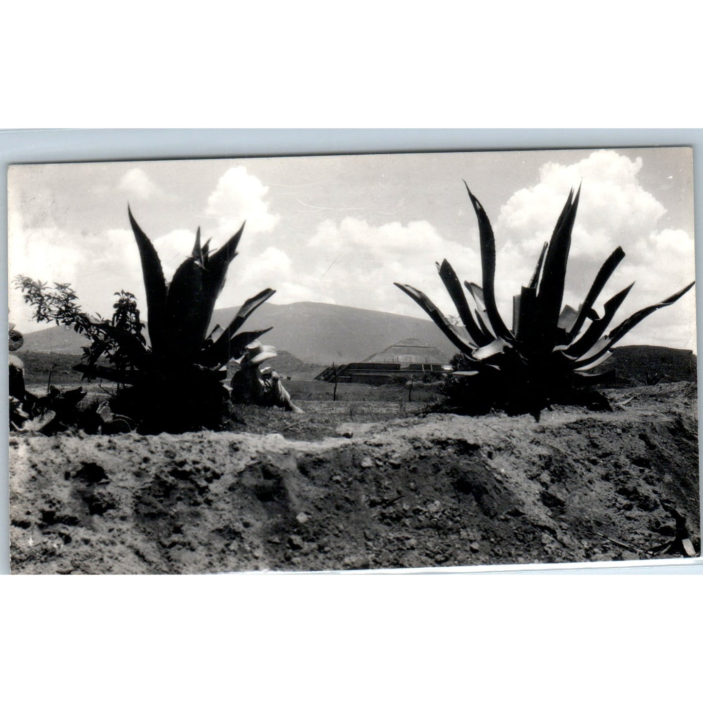 San Juan Teotihuacan Quetzalcóatl Ruins Mexico - Original RPPC Postcard P3-8