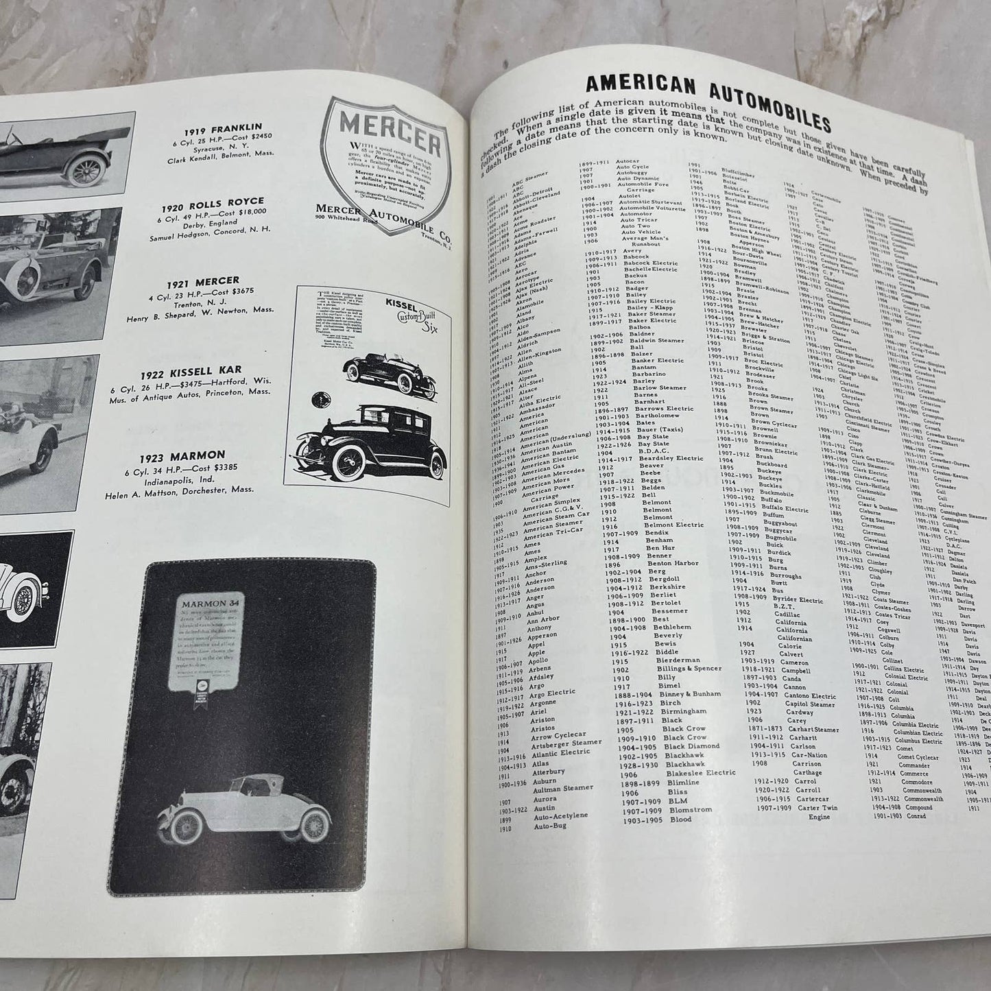Antique Auto Show April 15-23 1950 Boston, MA Program Veteran Motor Car Club TC5