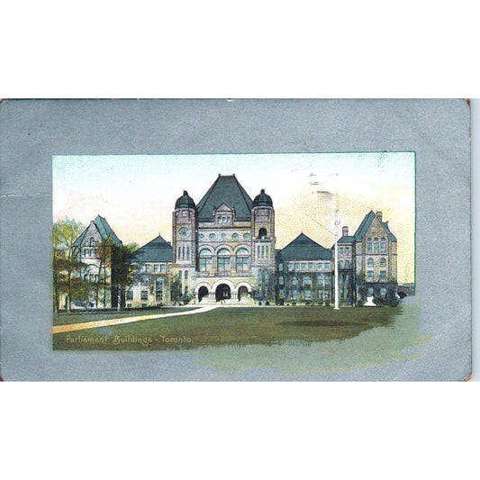Parliament Buildings Toronto 1909 - Original Postcard TJ7-RP3