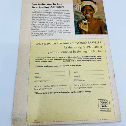 1970 WORLD TRAVELER National Geographic School Bulletin AFRICA EA4