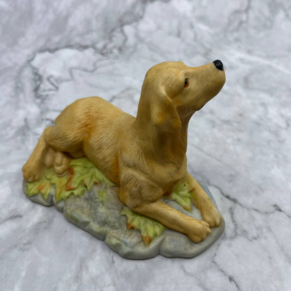 Vintage Hand Painted Ceramic Golden Retriever Dog Figurine 5.5x4" TA1