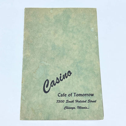 1940s Souvenir Photo Casino Cafe of Tomorrow Restaurant Halstead St Chicago AC1