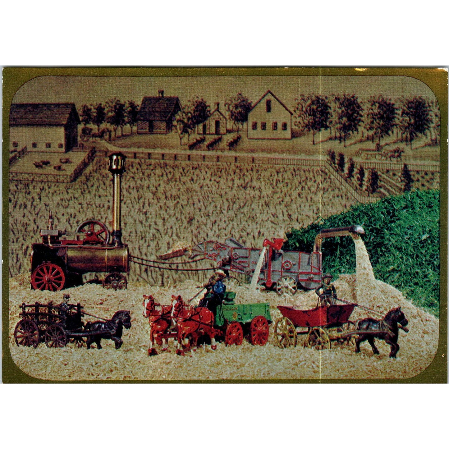1969 Hallmark Farming Mechanical Toys Continental Original Postcard P2-8