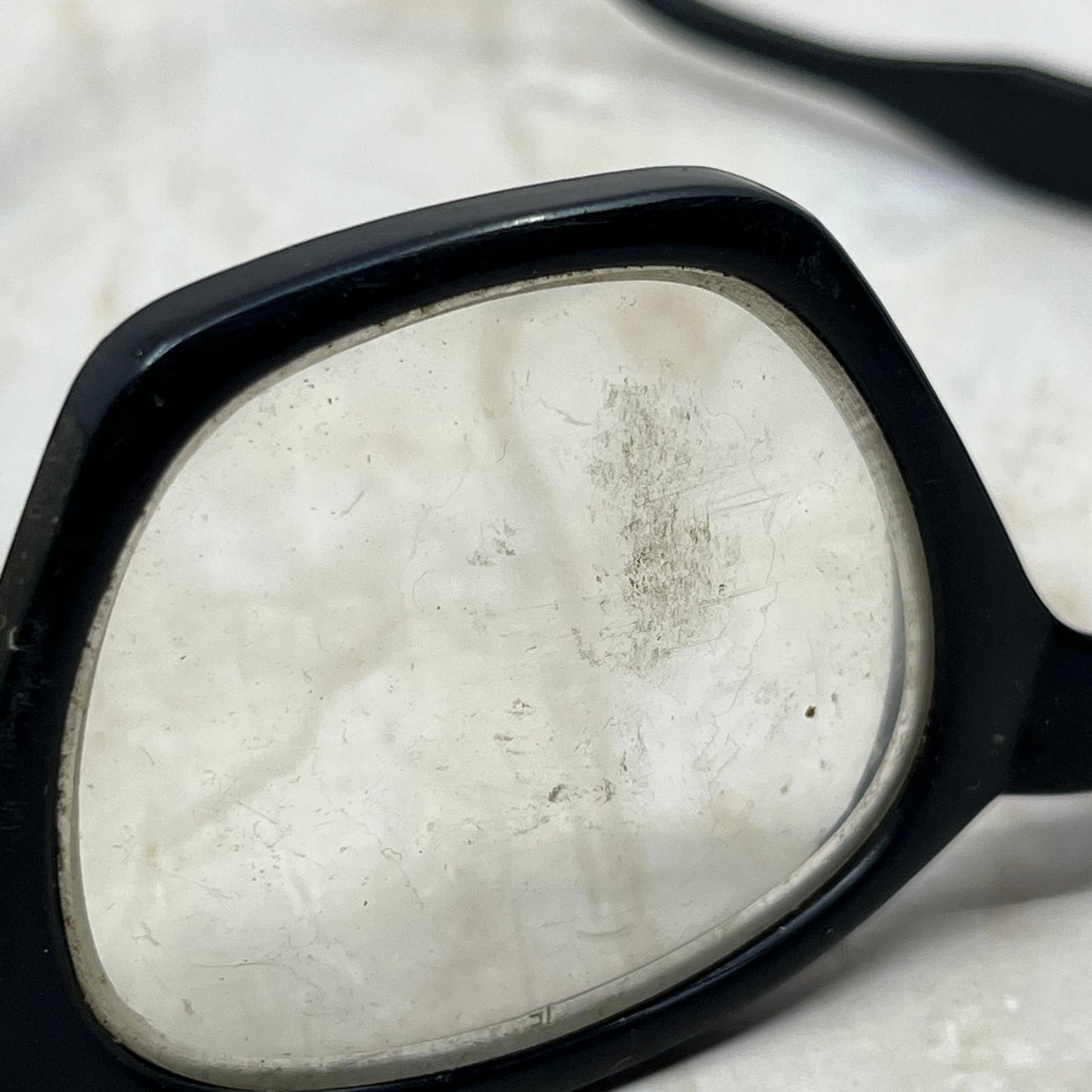 Vintage 1950s Black Plastic Safety Glasses Eyeglasses Frames TJ9G1-1