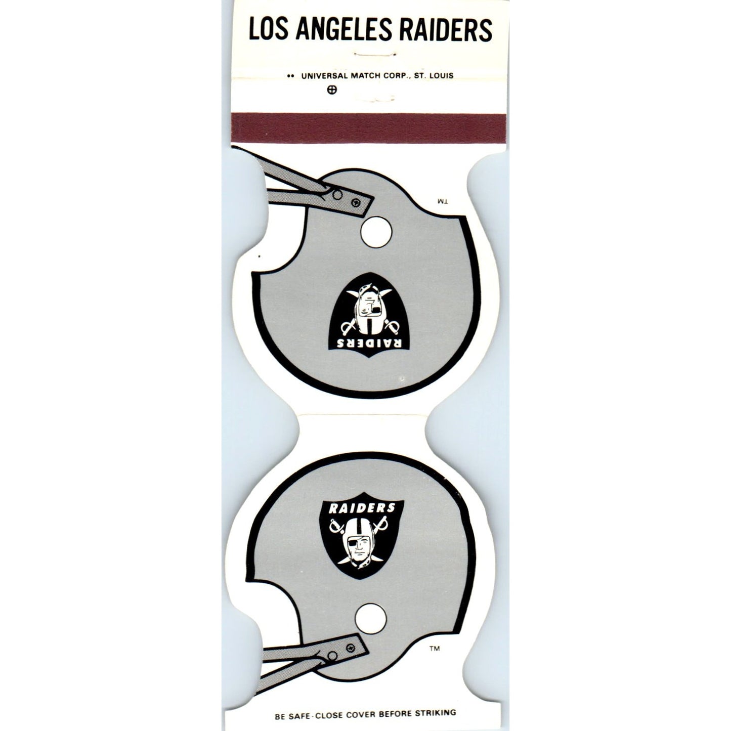 1984 Los Angeles Raiders NFL Vote Emily Hiller Matchbook Cover SA6-M4