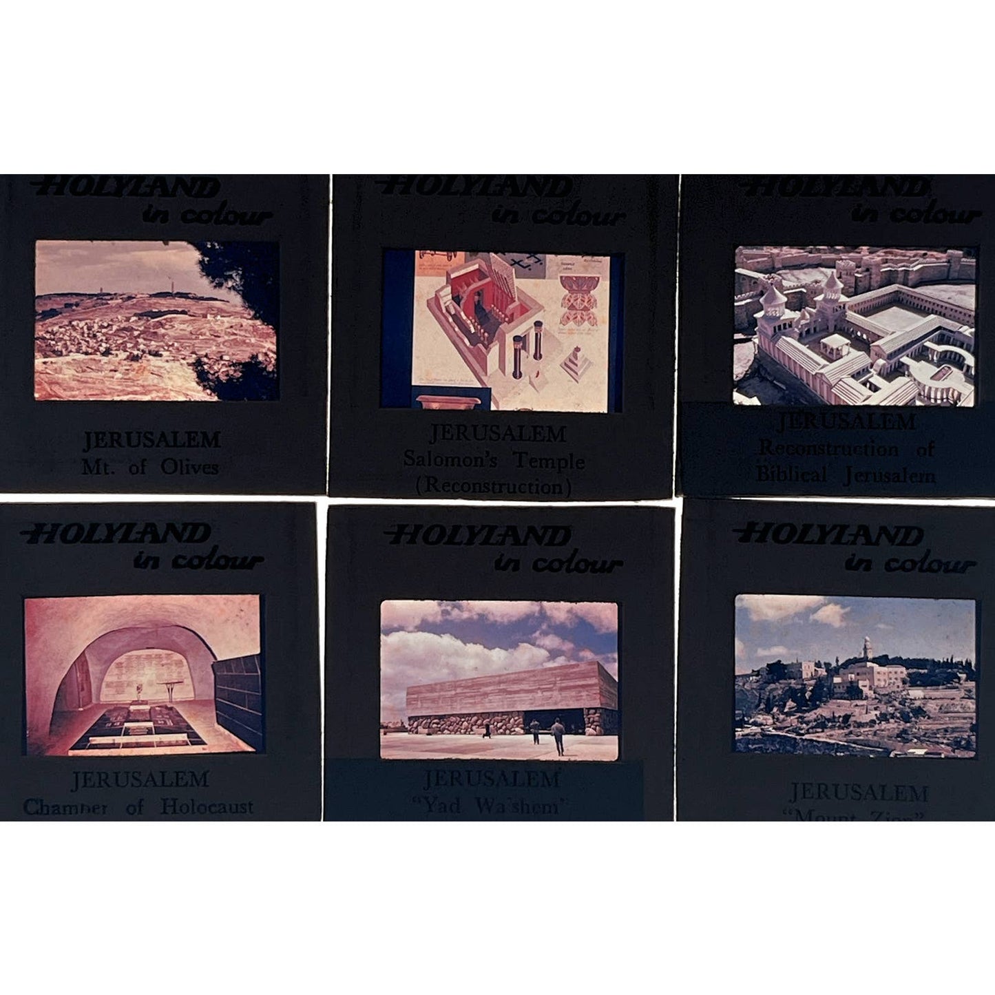 1960s Israel Holy Land in Color Jerusalem Set of 6 2x2 Slides TK2-S2-8