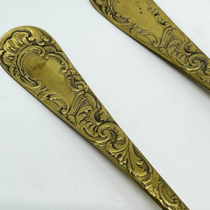 Art Nouveau Gold Tone Dinner Soup Spoon Set of 4 The Sterling Co. SC3