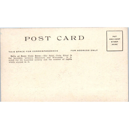 Dells at Saint Croix River c1910 Original Postcard TK1-27