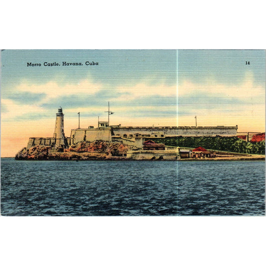 Morro Castle Linen Havana Cuba Original Postcard TK1-P16