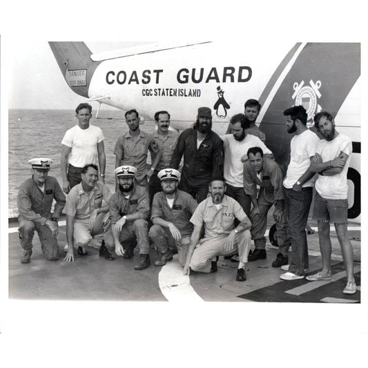 c1970 Original Photograph USCG Coast Guard Staten Island Group Shot 8x10 AD6-3