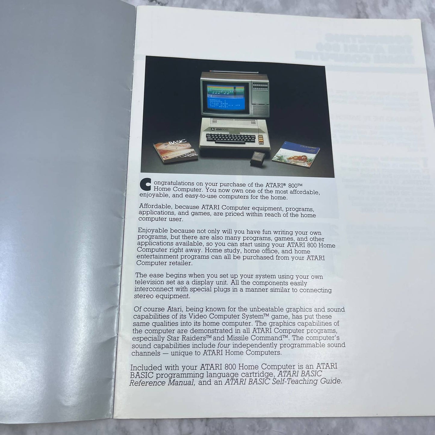 Original 1981 Atari 800 Home Computer Owners Guide Manual TJ7