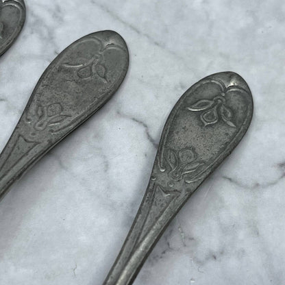 Antique Lot of 5 MERIDEN BRITANNIA MB & Co Tea Spoons 6" TJ3