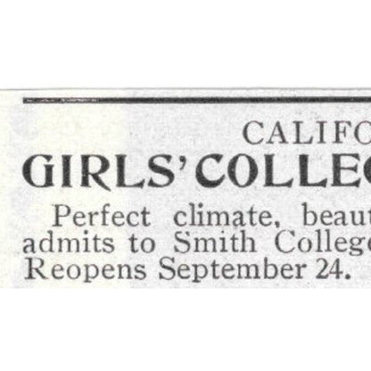 Los Angeles CA Girls Collegiate School Alice K. Parsons - 1903 Original Ad TJ8-7-2
