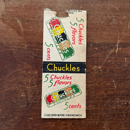 Chuckles Candy 5 Flavors Advertising Matchbook Cover SA9-M12