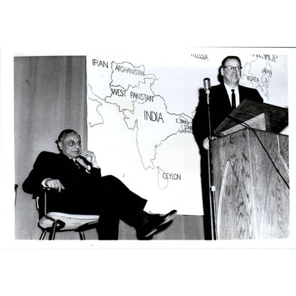 India Ambassador Nehru Introduced by Pres. Ward 1963 Original Photo 5x7 TK1-P4