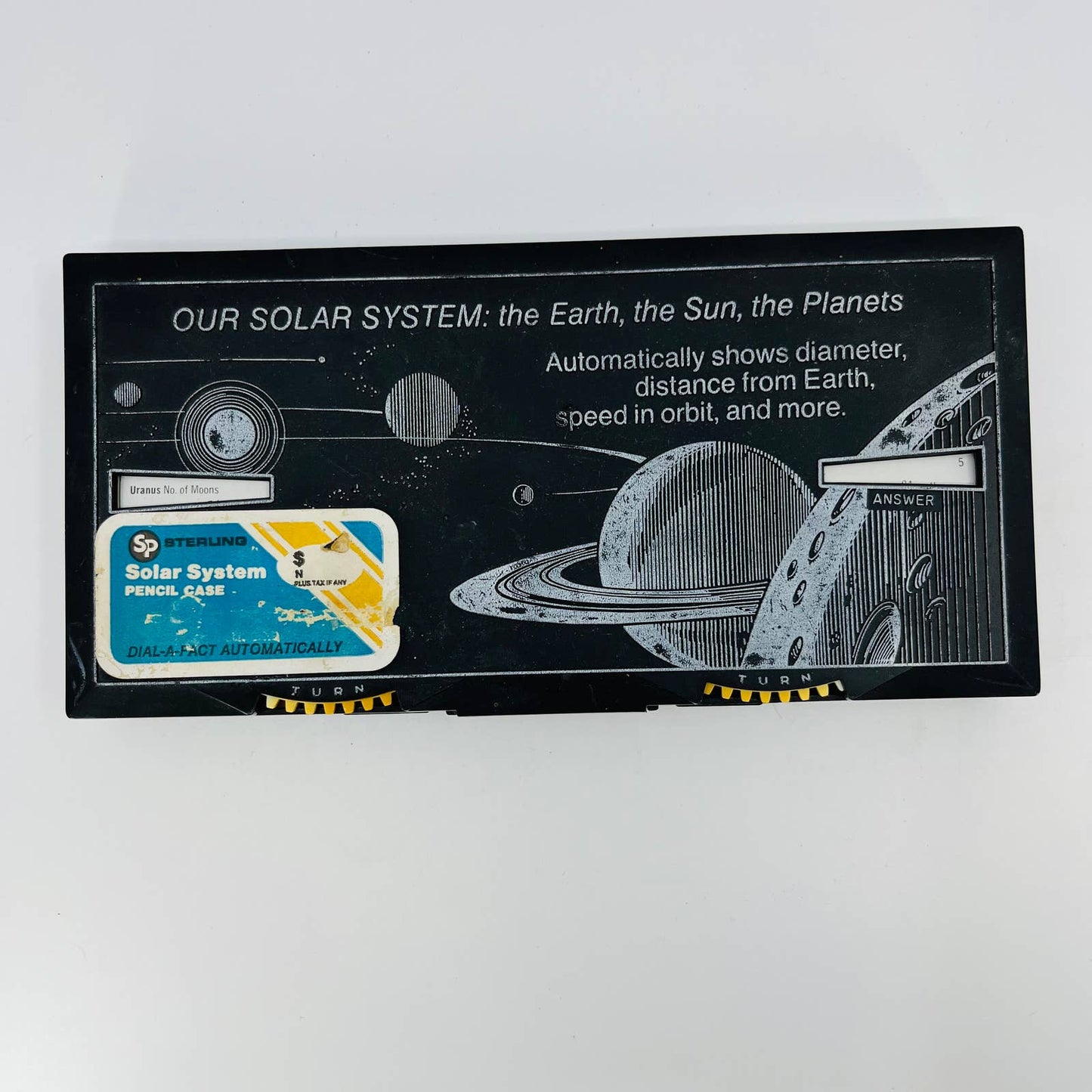 Vintage Sterling Plastics Educator Pencil Case Box "Our Solar System" #562 TD9