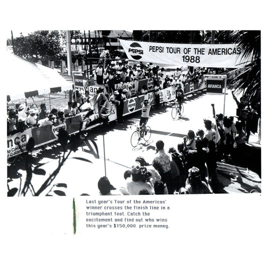 1988 Press Photo Cycling Tour of the Americas Bike Race Winner 8x10" AD3