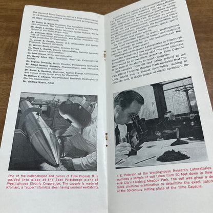 1965 New York World’s Fair The Westinghouse Time Capsules Brochure L2-3