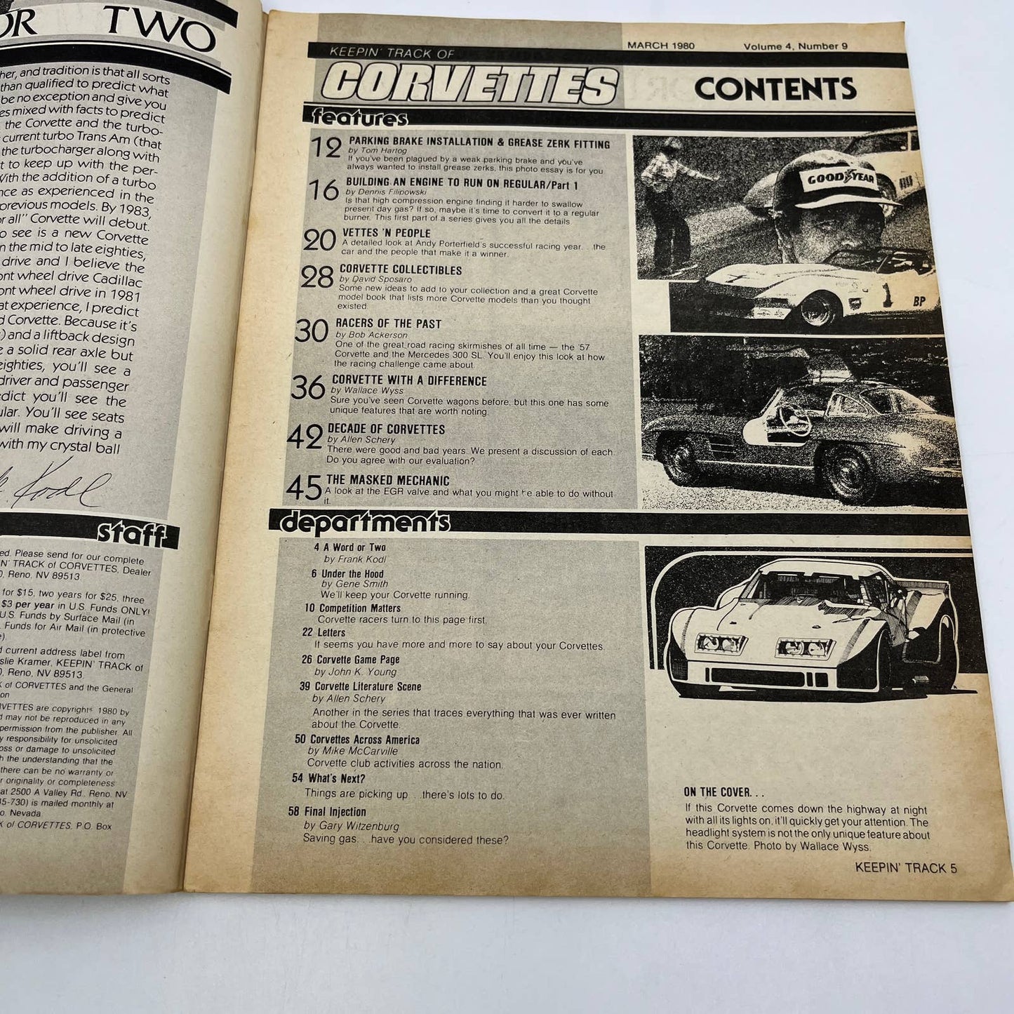 1980 March Keepin' Track of Vettes Corvette Magazine Custom Wagon TG1