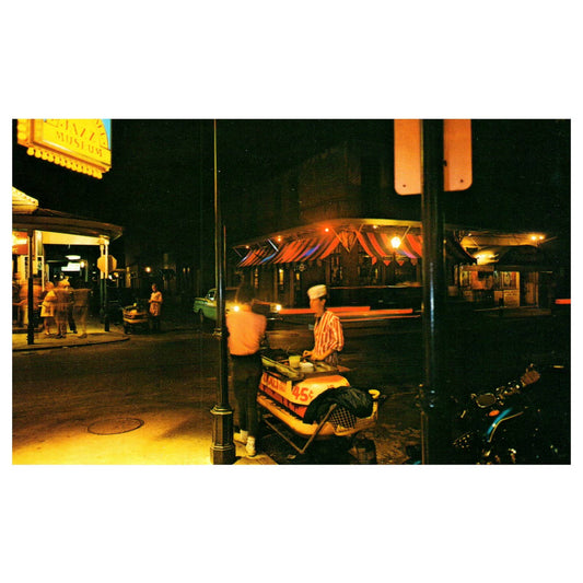 Vintage Postcard - Bourbon Street New Orleans 1950s TJ7-1